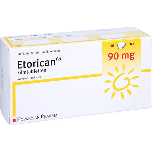 Das Produktfoto zeigt Etorican 90 Mg Filmtabletten (50 stk) PZN 12652475