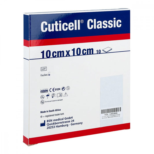 Das Produktfoto zeigt Cuticell Classic Wundgaze 10x10 Cm (10 stk) PZN 12655806