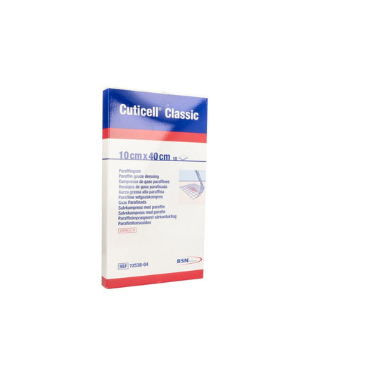 Das Produktfoto zeigt Cuticell Classic Wundgaze 10x40 Cm (10 stk) PZN 12655829