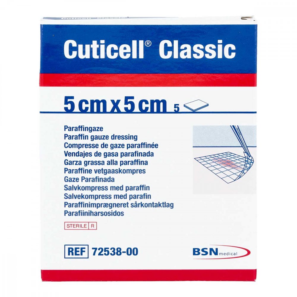 Cuticell Classic Wundgaze 5x5 Cm (5 stk)