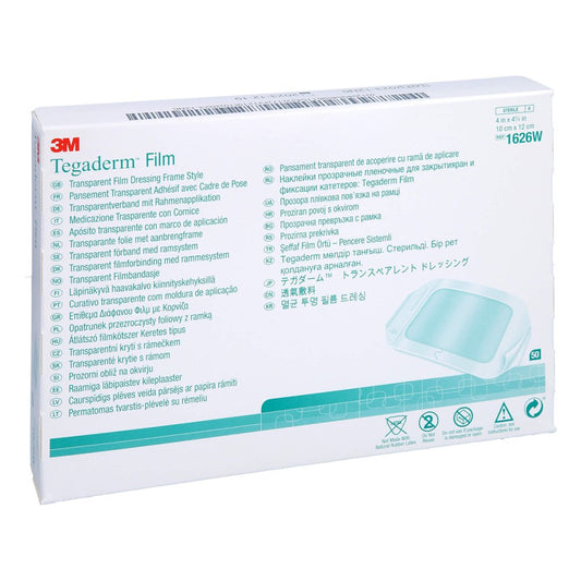 Das Produktfoto zeigt Tegaderm 3m Film 10x12 Cm 1626w (50 stk) PZN 12673098