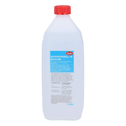 Das Produktfoto zeigt Isopropanol 70 Biocide Caelo Hv-Packung Flächendes (1 l) PZN 12725197