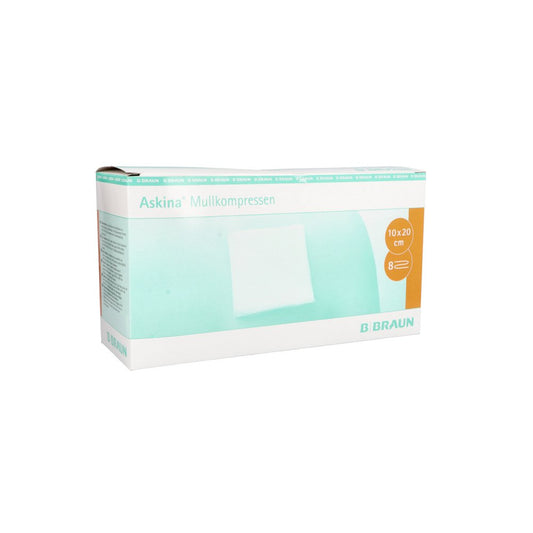 Das Produktfoto zeigt Askina Mullkompressen 10x20 Cm Steril (25X2 stk) PZN 12735669