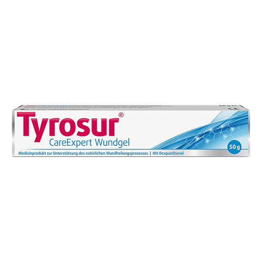 Das Produktfoto zeigt Tyrosur Careexpert Wundgel (50 g) PZN 12742445