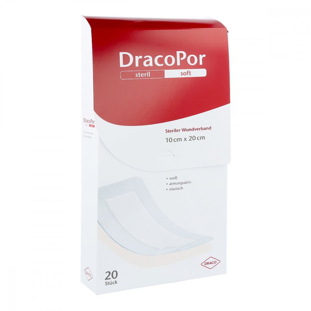 Dracopor Wundverband 10x20 Cm Steril (20 stk)