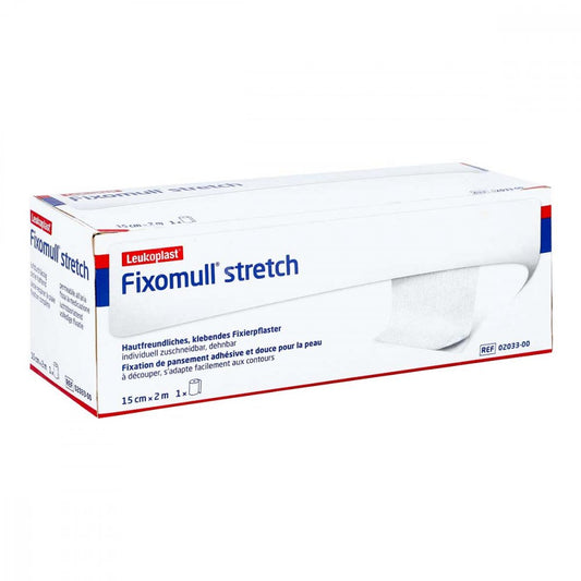 Das Produktfoto zeigt Fixomull Stretch 15 Cmx2 M (1 stk) PZN 12892535