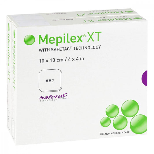 Das Produktfoto zeigt Mepilex Xt 10x10 Cm Schaumverband (10 stk) PZN 12892558