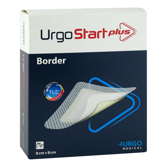 Das Produktfoto zeigt Urgostart Plus Border 8x8 Cm Wundverband (10 stk) PZN 12898880
