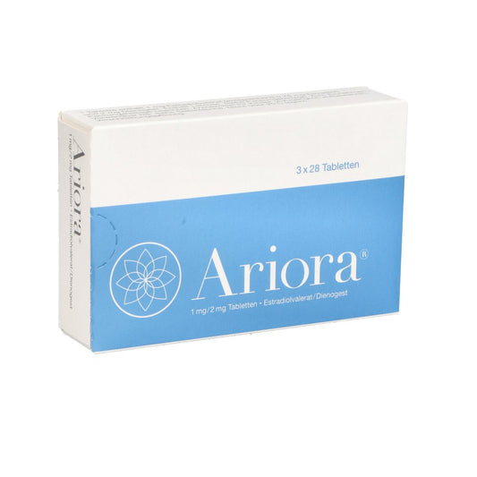 Das Produktfoto zeigt Ariora 1 Mg/2 Mg Tabletten (3X28 stk) PZN 12903865