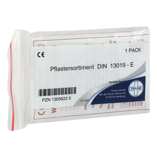 Das Produktfoto zeigt Pflastersortiment Din 13019-E F.Verbandkasten (1 stk) PZN 13058225