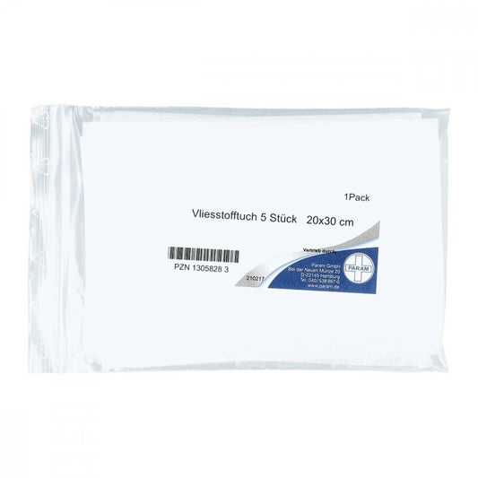 Das Produktfoto zeigt Vliesstofftuch 25x30 Cm F.Verbandkasten (5 stk) PZN 13058283