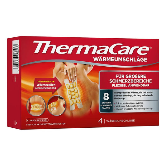 Das Produktfoto zeigt Thermacare Für Größere Schmerzbereiche (4 stk) PZN 13167262