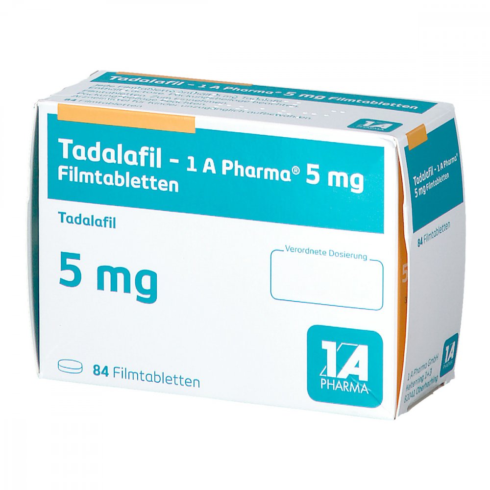 Tadalafil-1a Pharma 5 Mg Filmtabletten (84 stk)