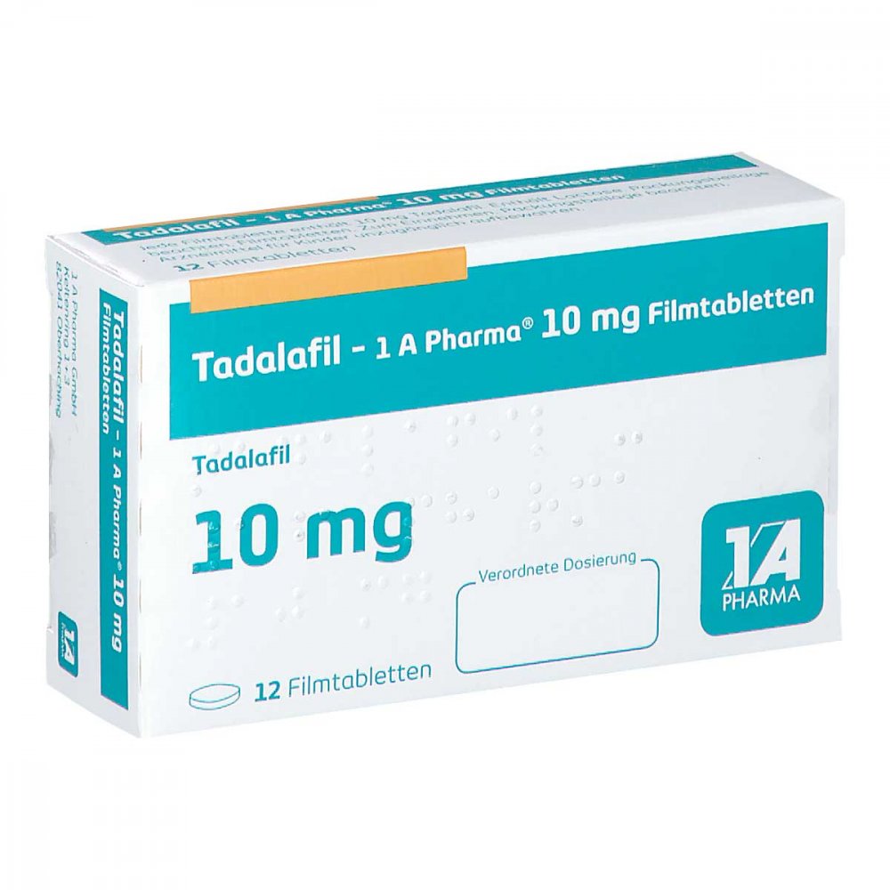 Tadalafil-1a Pharma 10 Mg Filmtabletten (12 stk)