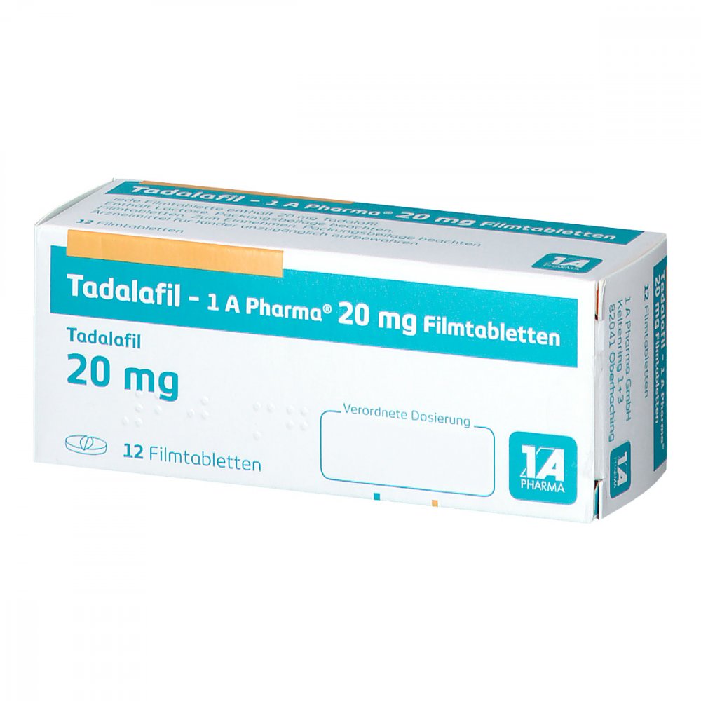 Tadalafil-1a Pharma 20 Mg Filmtabletten (12 stk)