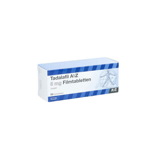 Das Produktfoto zeigt Tadalafil Abz 5 Mg Filmtabletten (28 stk) PZN 13168787