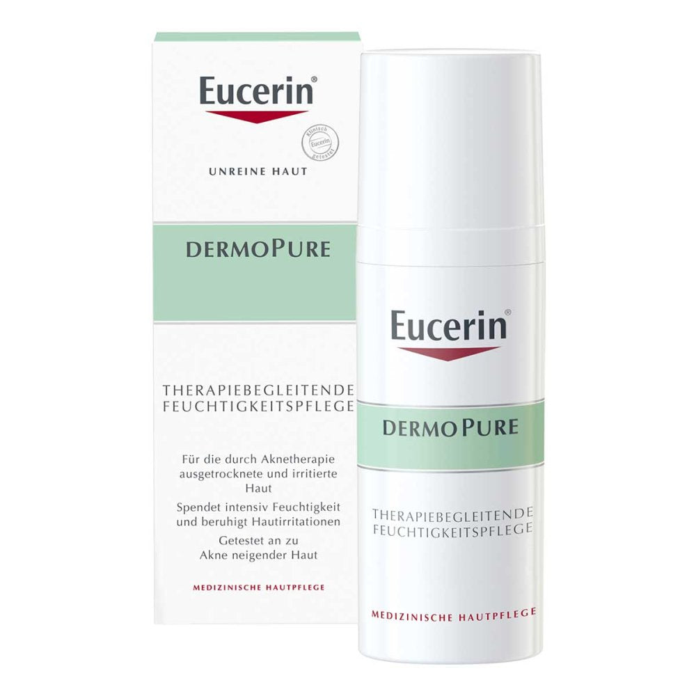 Das Produktfoto zeigt Eucerin Dermopure Therapiebegl.Feuchtigkeitspflege (50 ml) PZN 13235704