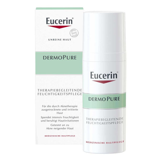 Das Produktfoto zeigt Eucerin Dermopure Therapiebegl.Feuchtigkeitspflege (50 ml) PZN 13235704