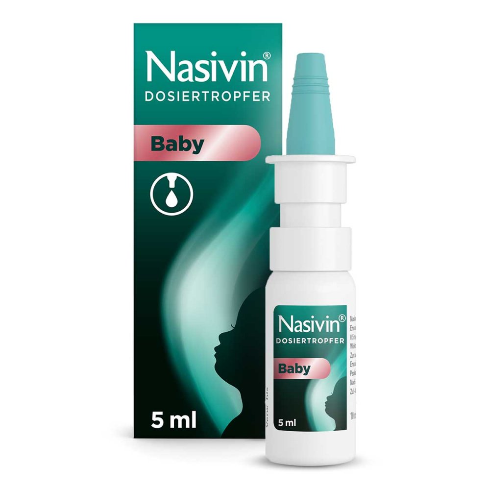 Das Produktfoto zeigt Nasivin Dosiertropfer O.Kons.Baby (5 ml) PZN 13245683