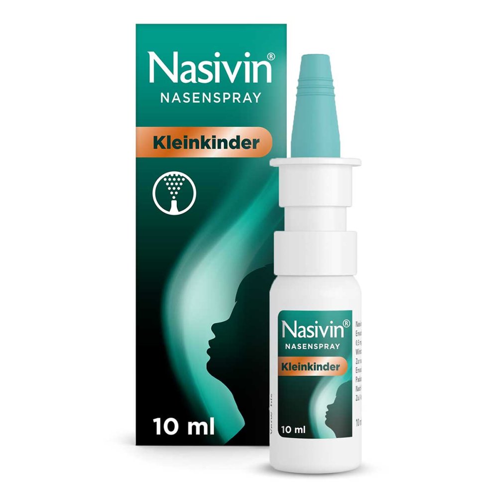 Das Produktfoto zeigt Nasivin Nasenspray O.Kons.Kleinkinder (10 ml) PZN 13246056