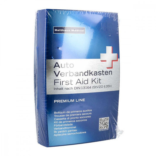 Das Produktfoto zeigt Verbandkasten Kfz Premium Line Din 13164 (1 stk) PZN 13250129