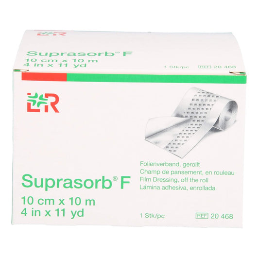 Das Produktfoto zeigt Suprasorb F Folien Wundverb.10 Cmx10 M Unste.Rolle (1 stk) PZN 13345108