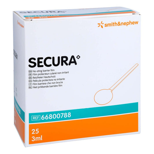 Das Produktfoto zeigt Secura Reizfreier Hautschutz Applikator (25X3 ml) PZN 13348058