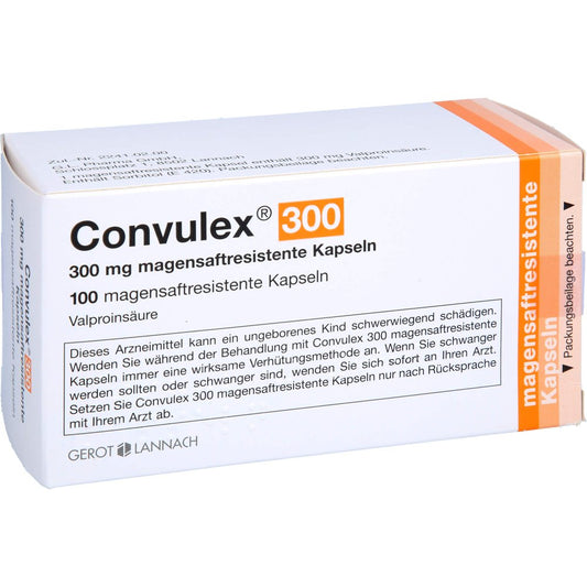 Das Produktfoto zeigt Convulex 300 Mg Magensaftresistente Kapseln (100 stk) PZN 13358565