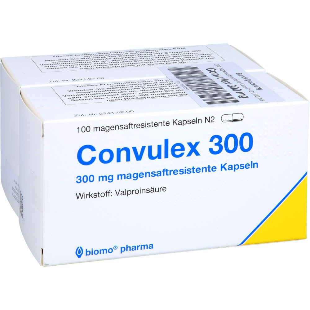 Das Produktfoto zeigt Convulex 300 Mg Magensaftresistente Kapseln (200 stk) PZN 13358571