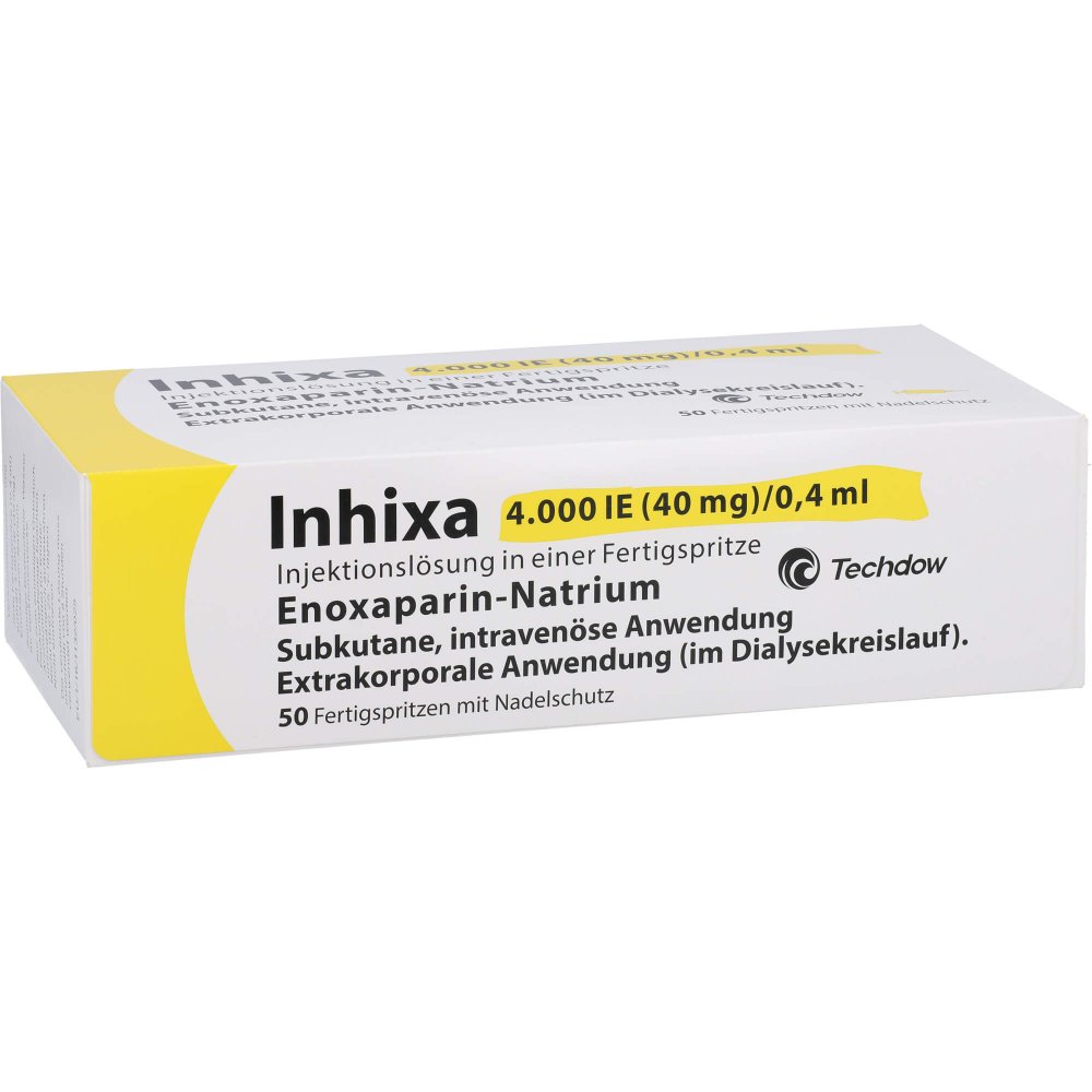 Inhixa 4.000 I.E. 40 Mg/0,4 Ml Ilo F.Sp.+Sich-Sys. (50 stk)