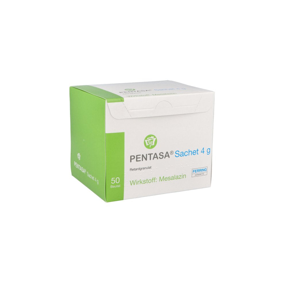 Das Produktfoto zeigt Pentasa Sachet 4 G Retardgranulat (50 stk) PZN 13423328