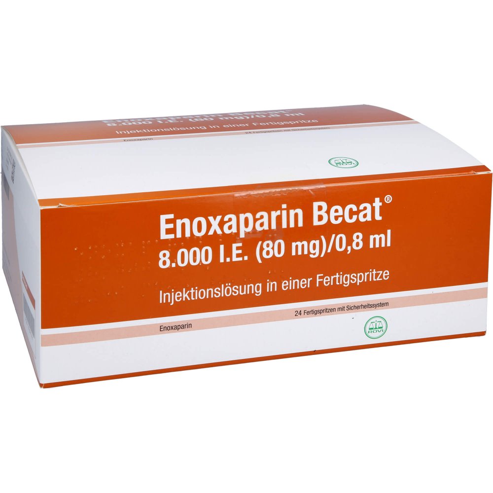 Enoxaparin Becat 8.000 I.E. 80mg/0,8ml Ilo Fs+Si.S (24 stk)