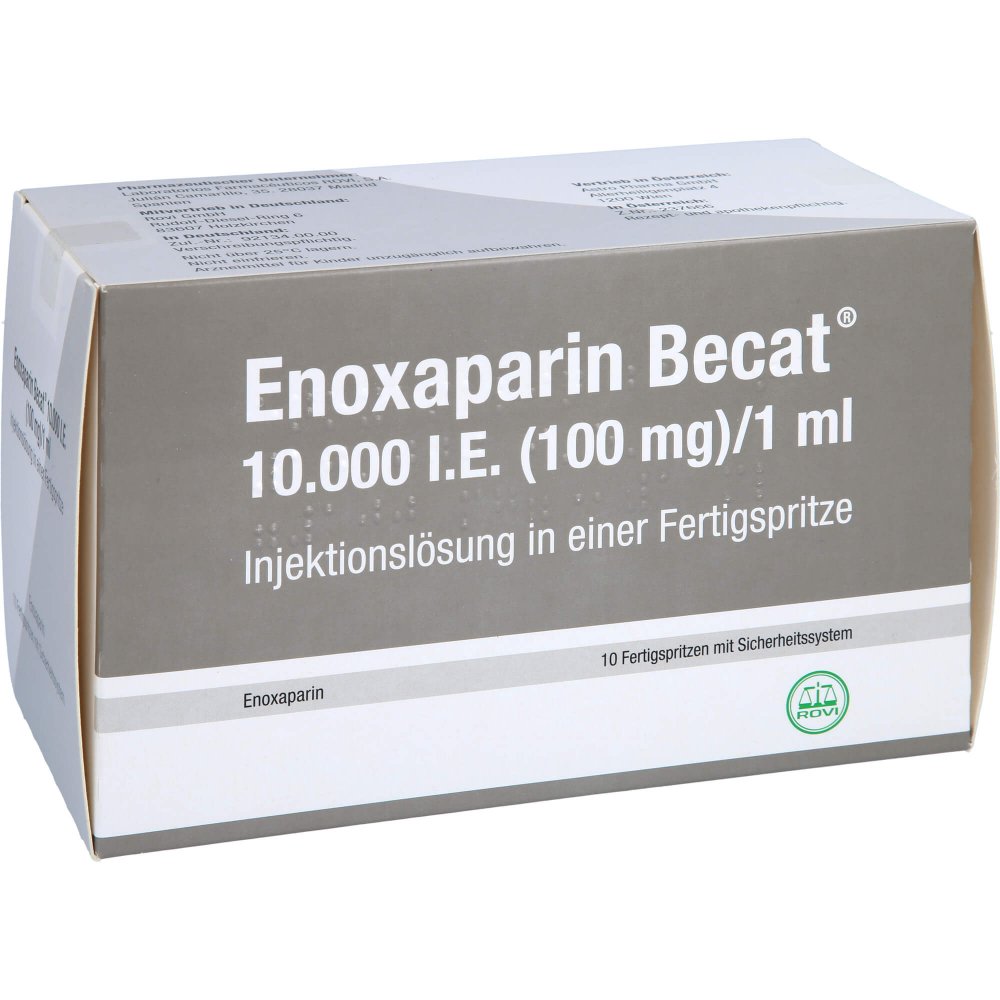 Enoxaparin Becat 10.000 I.E. 100mg/Ml Ilo Fs+Si.S. (10 stk)