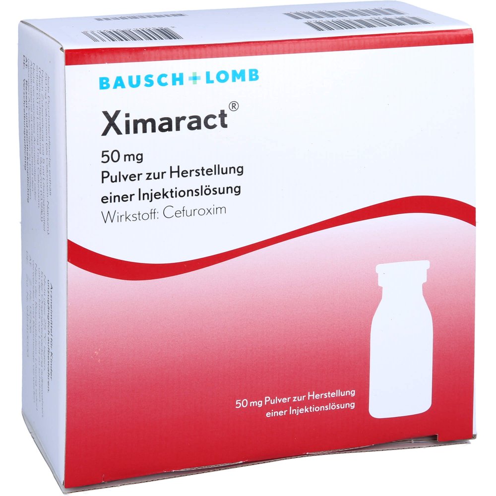 Das Produktfoto zeigt Ximaract 50 Mg Pulver Z.Herst.E.Injekt.-Lsg. (25 stk) PZN 13571460