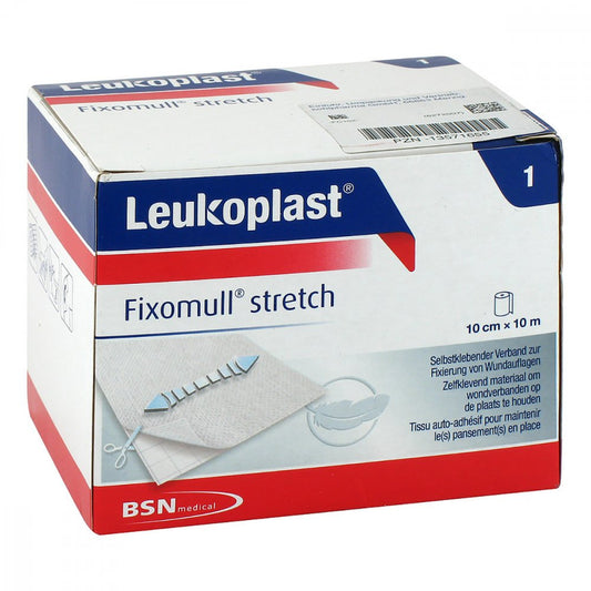 Das Produktfoto zeigt Fixomull Stretch 10 Cmx10 M (1 stk) PZN 13571655