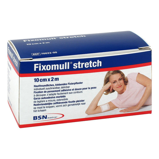 Das Produktfoto zeigt Fixomull Stretch 10 Cmx2 M (1 stk) PZN 13571661