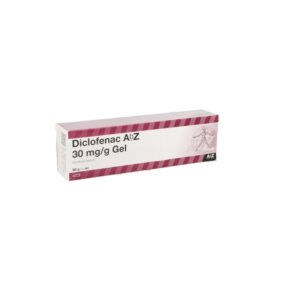 Das Produktfoto zeigt Diclofenac Abz 30 Mg/G Gel (90 g) PZN 13578002