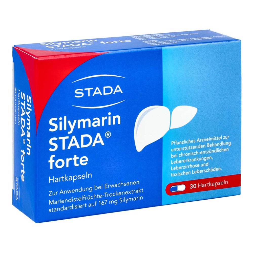 Das Produktfoto zeigt Silymarin Stada Forte Hartkapseln (30 stk) PZN 13579378