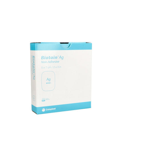 Das Produktfoto zeigt Biatain Ag Schaumverband 5x7 Cm Nicht Haftend (5 stk) PZN 13581292