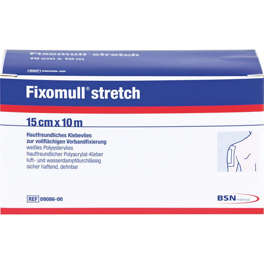 Das Produktfoto zeigt Fixomull Stretch 15 Cmx10 M (1 stk) PZN 13581375