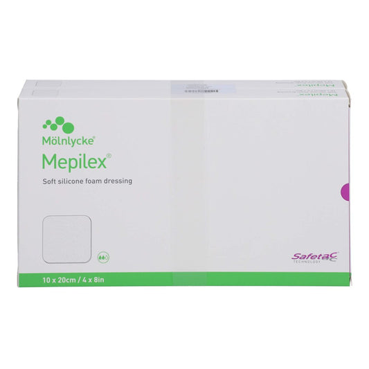 Das Produktfoto zeigt Mepilex 10x20 Cm Schaumverband (10 stk) PZN 13581406