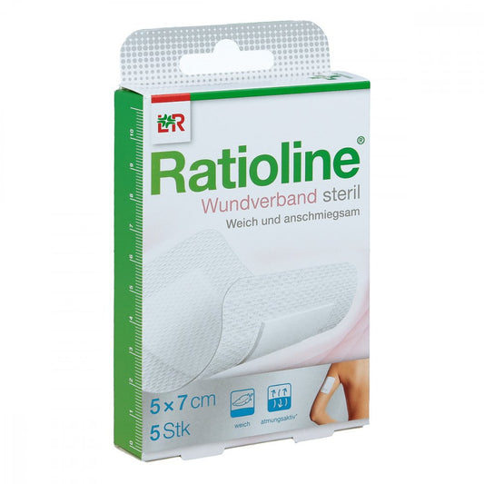 Ratioline Wundverband 7x5 Cm Steril (5 stk)