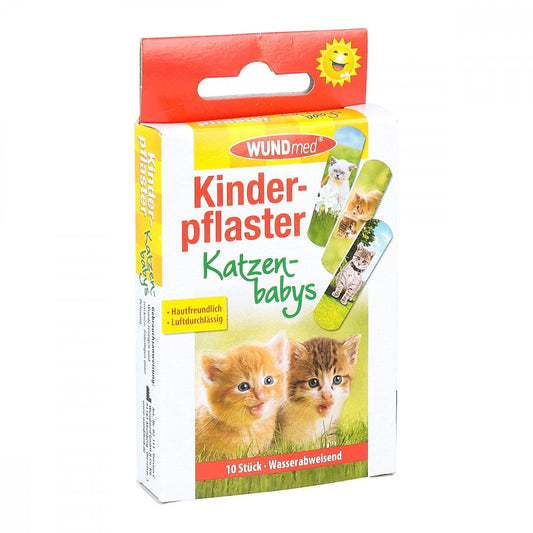 Das Produktfoto zeigt Kinderpflaster Katzenbabys (10 stk) PZN 13584190