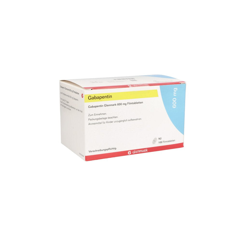 Das Produktfoto zeigt Gabapentin Glenmark 600 Mg Filmtabletten (100 stk) PZN 13589566