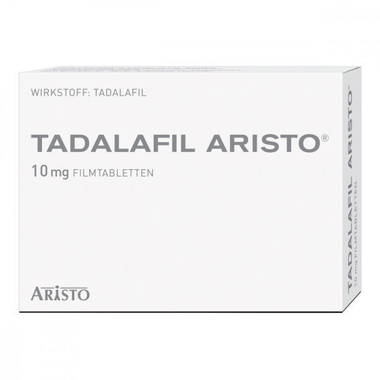 Das Produktfoto zeigt Tadalafil Aristo 10 Mg Filmtabletten (12 stk) PZN 13589997