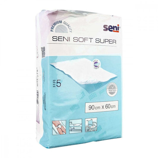 Seni Soft Super Bettschutzunterlage 60x90 Cm (5 stk)