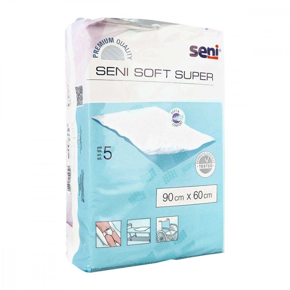 Seni Soft Super Bettschutzunterlage 60x90 Cm (5 stk)