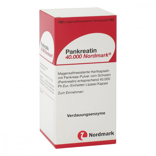 Das Produktfoto zeigt Pankreatin 40.000 Nordmark Magensaftres.Hartkaps. (100 stk) PZN 13649618