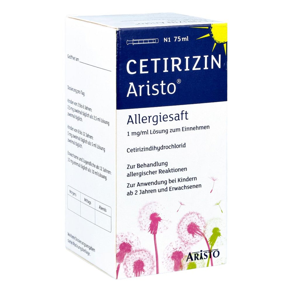 Cetirizin Aristo Allergiesaft 1 Mg/Ml Lsg.Z.Einn. (75 ml)