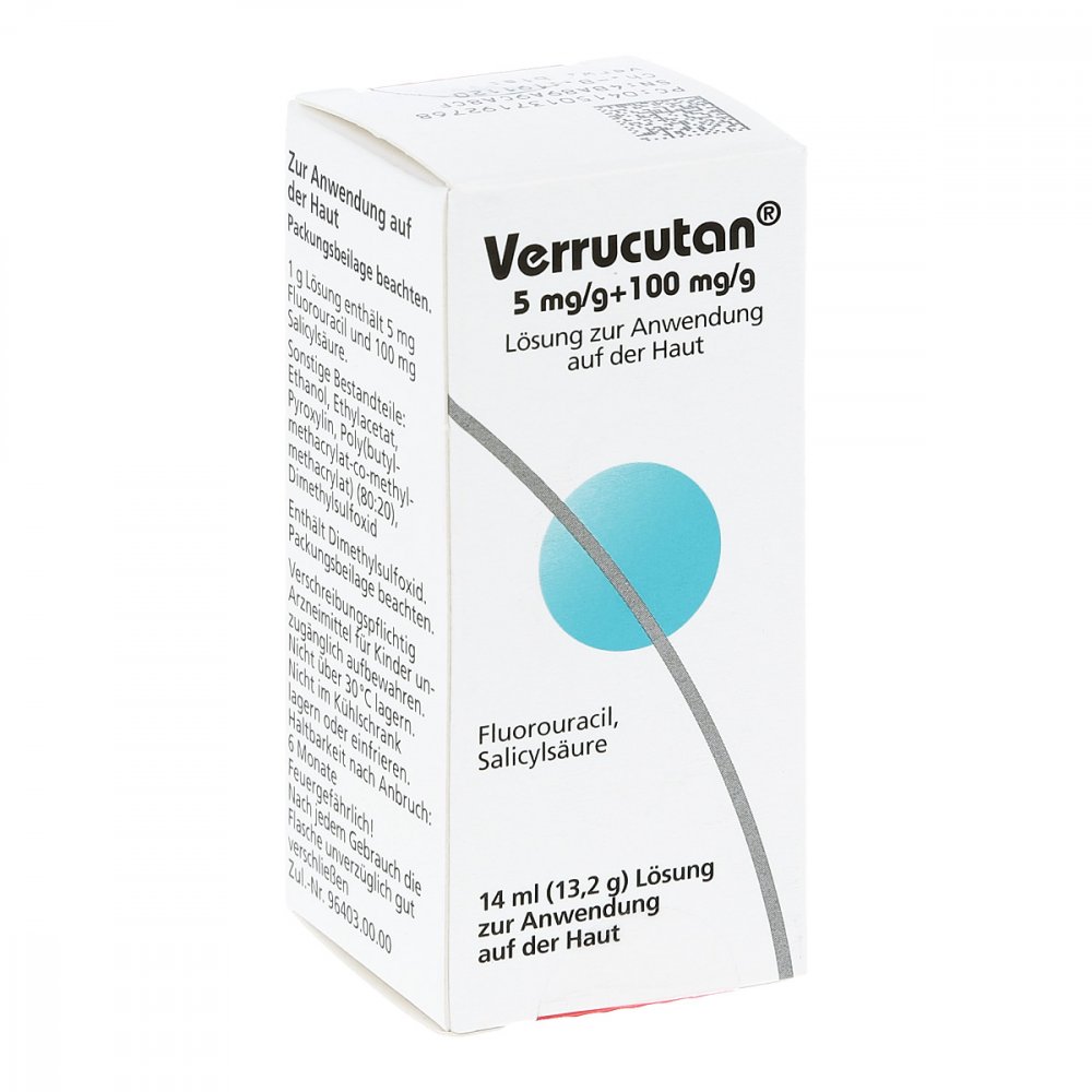 Verrucutan 5 Mg/G + 100 Mg/G Lsg.Z.Anw.Auf D.Haut (14 ml)